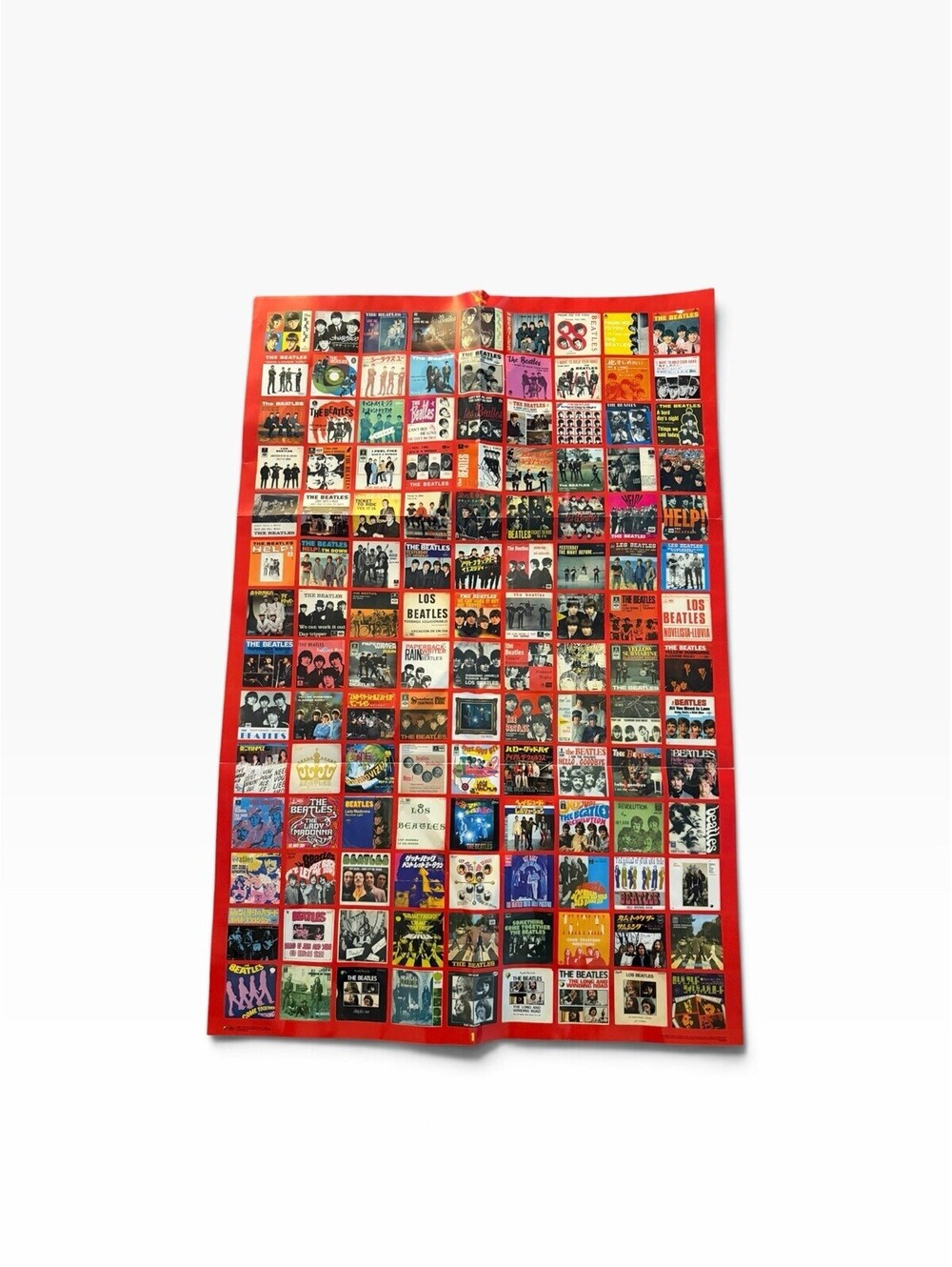 The Beatles Album Covers Tapestry Wall Hanging Red
